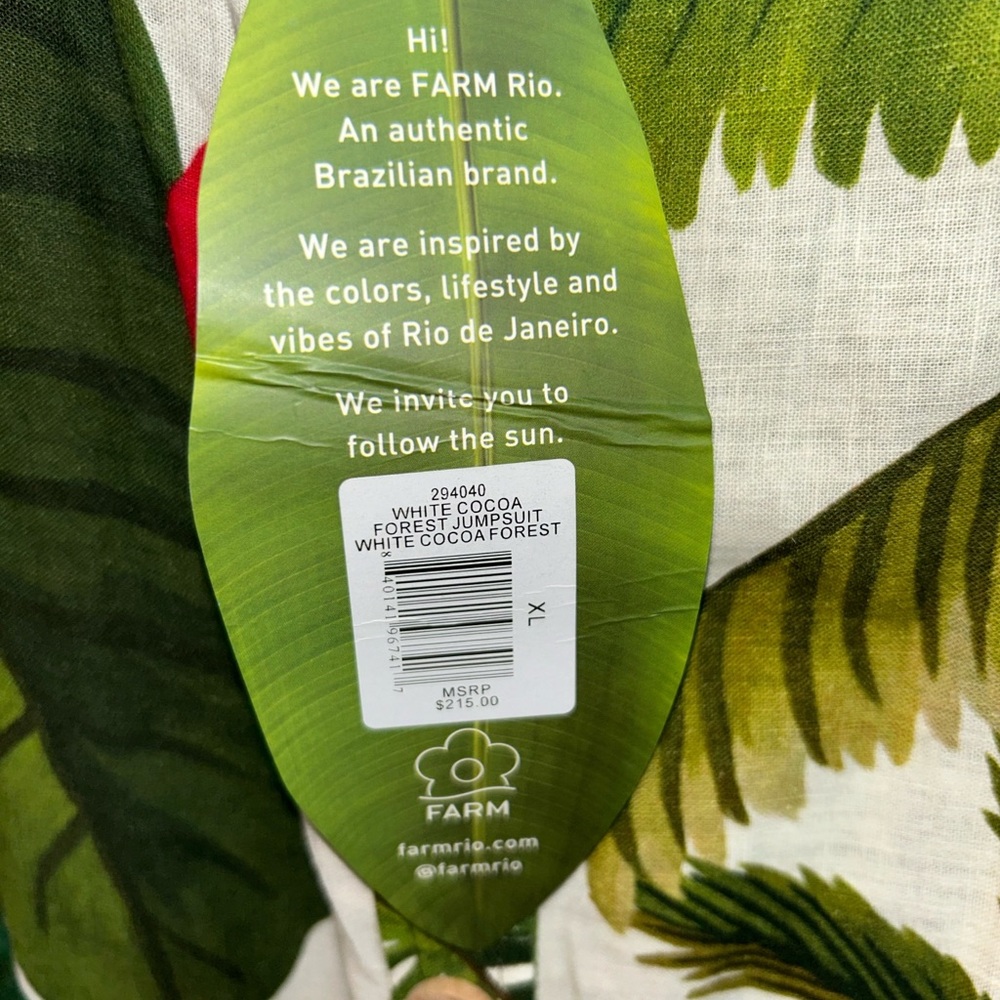 FARM Rio White Cocoa Forest Jumpsuit - Picture 2 of 4